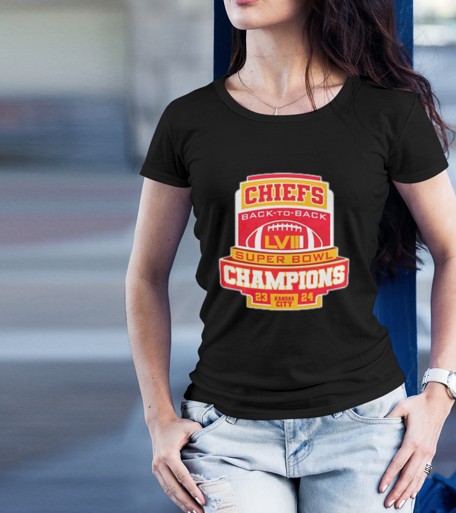 Chiefs Back-to-Back Super Bowl LVIII Champions 23 24 Kansas City T-Shirt