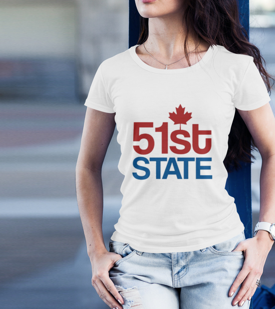 Canada 51st State Maple Leaf T-Shirt