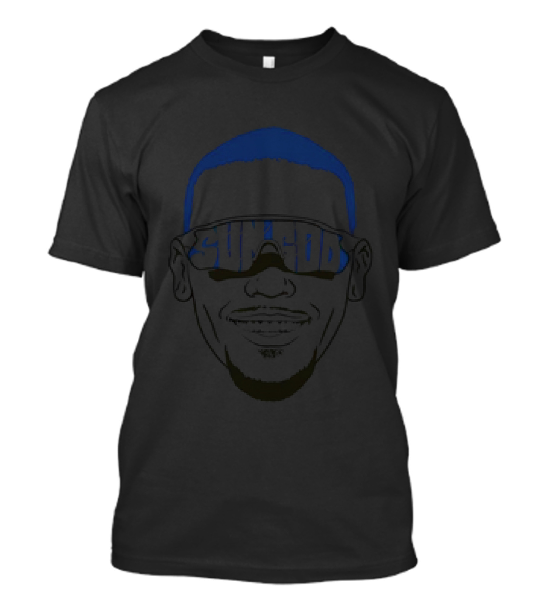 Amon-Ra St. Brown Detroit Lions Sun God Big Face Sunglasses T-Shirt