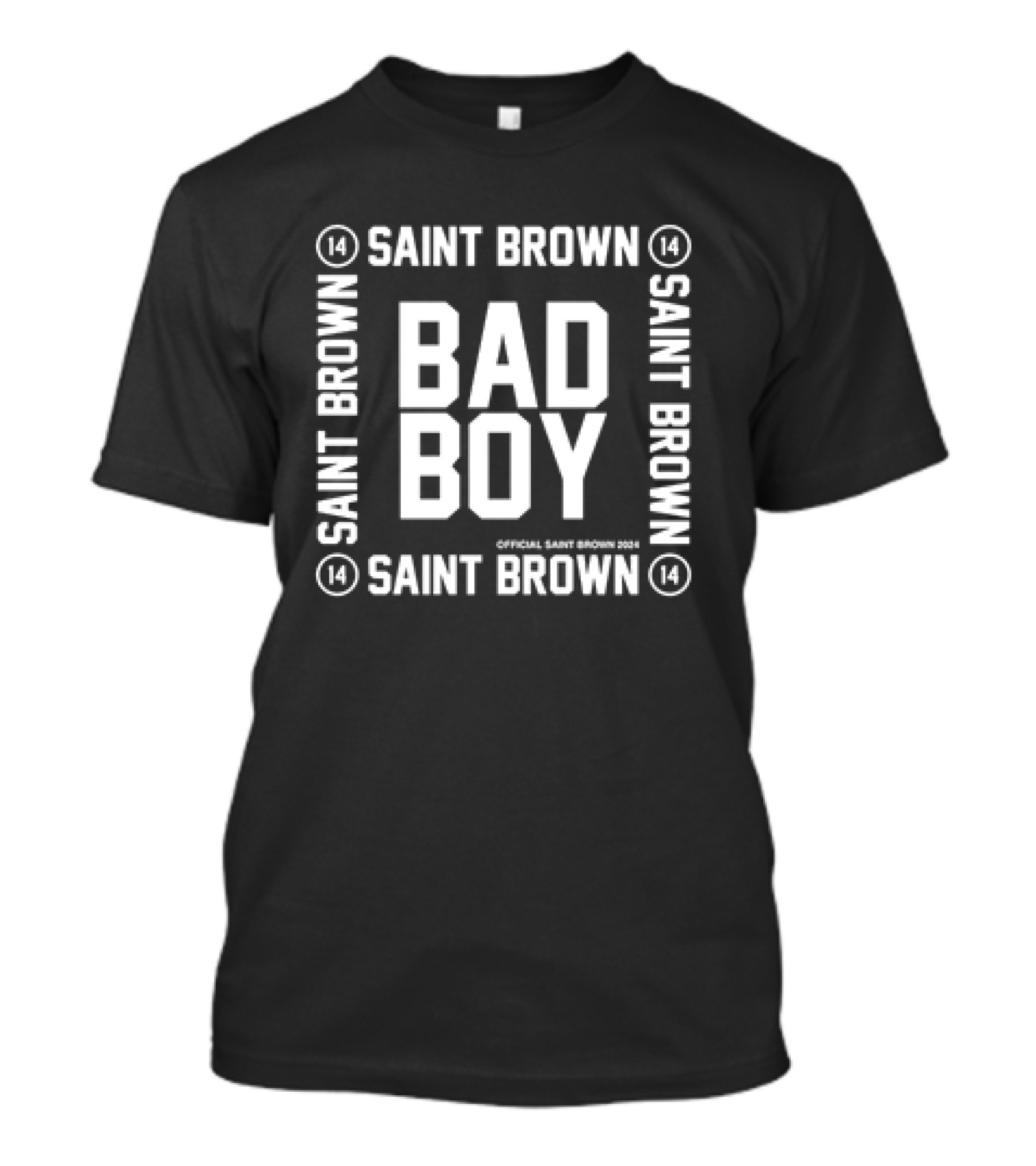 Saint Brown 14 Bad Boy Official 2024 Detroit T-Shirt