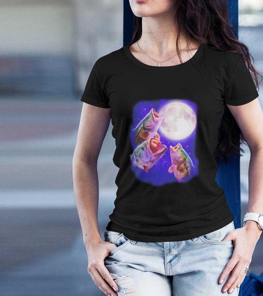 Fish Howl At The Moon In The Night T-Shirt