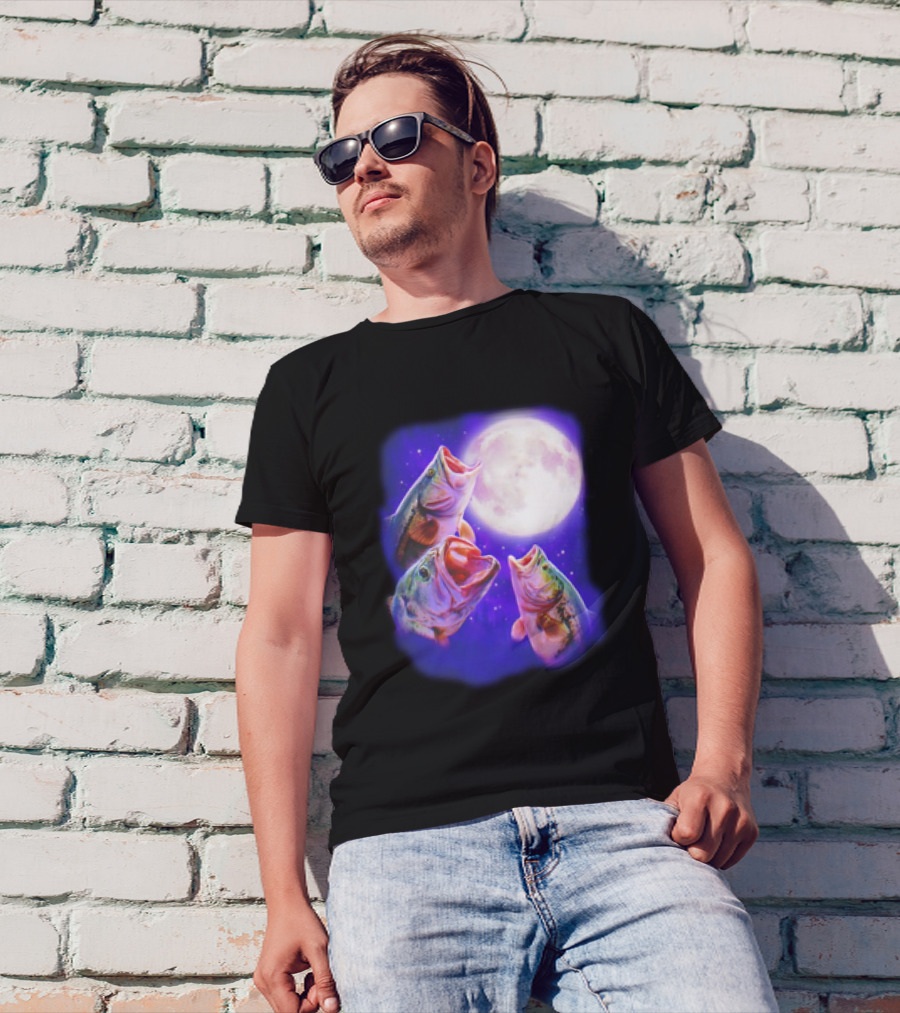 Fish Howl At The Moon In The Night T-Shirt