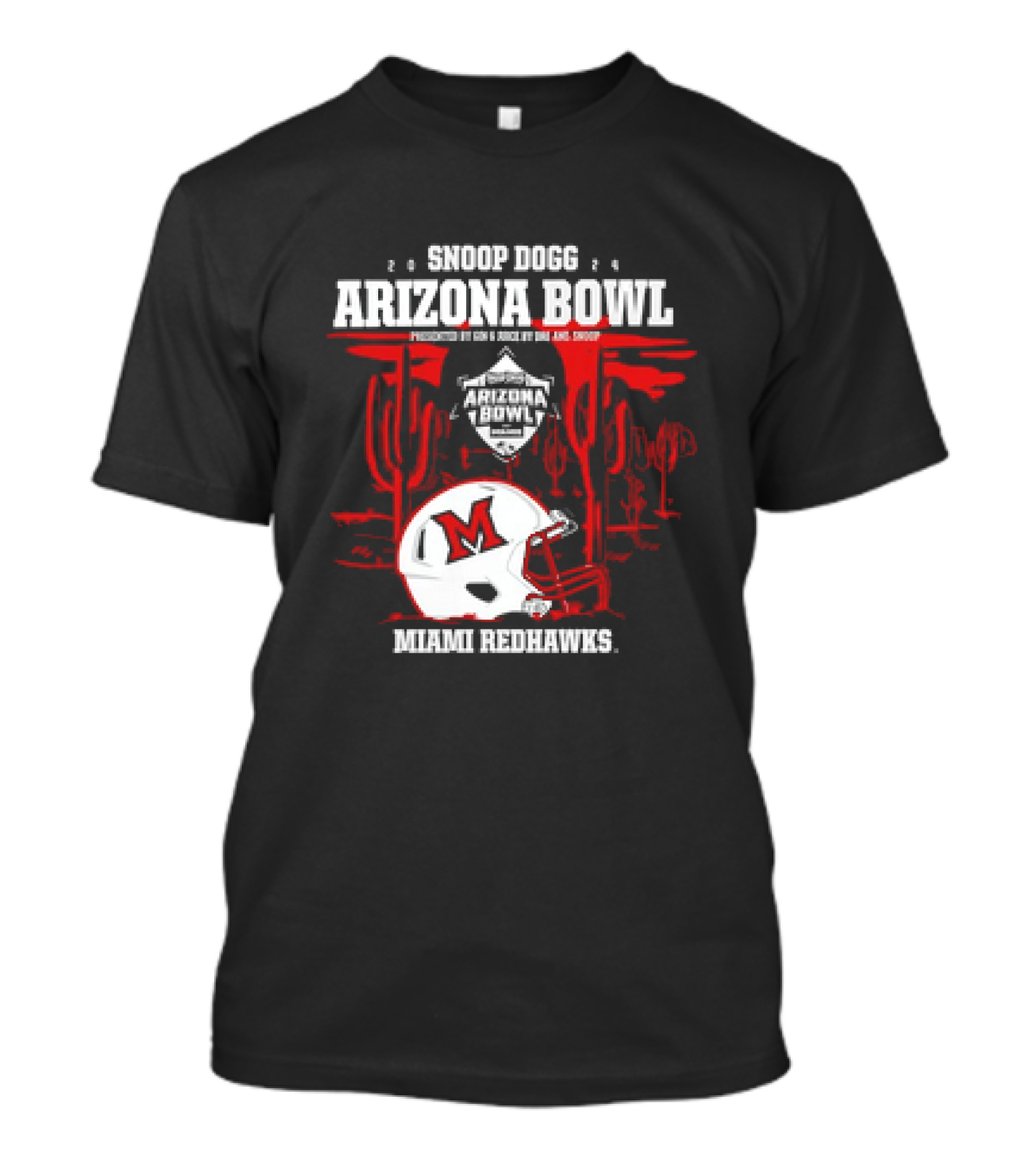 Miami Redhawks 2024 Snoop Dogg Arizona Bowl Helmet Presented By T-Shirt
