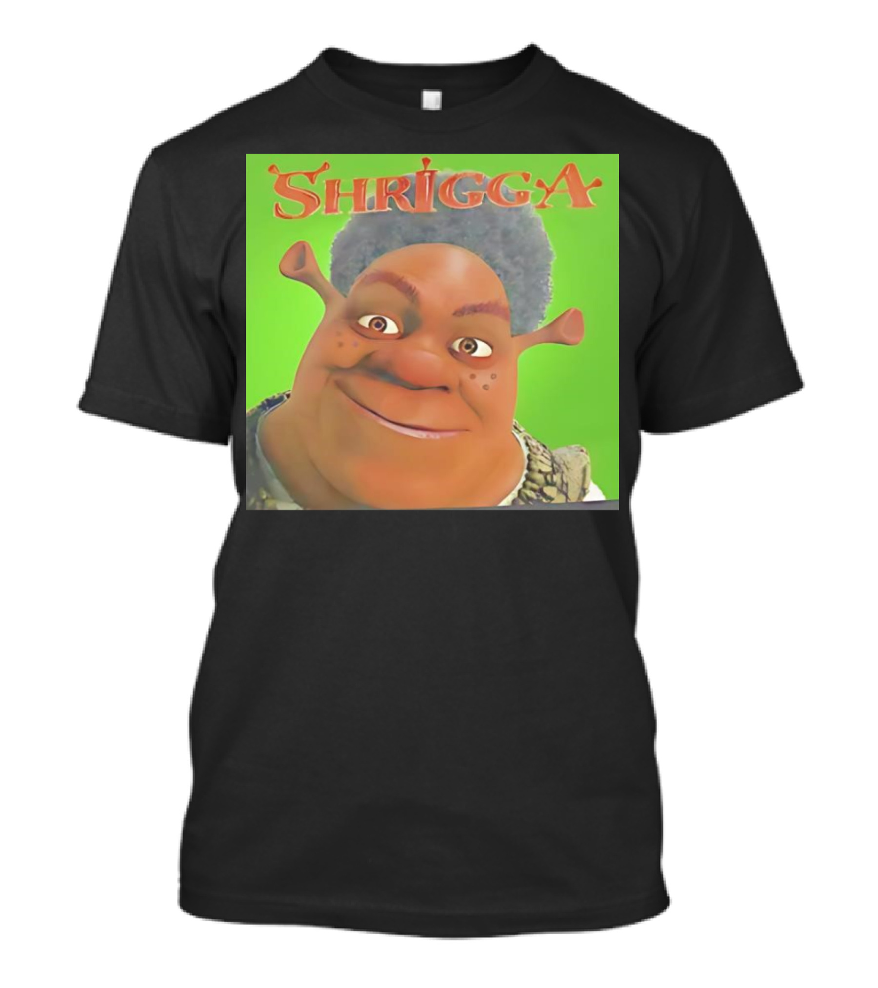 Shrigga Shrek Parody Green Background T-Shirt