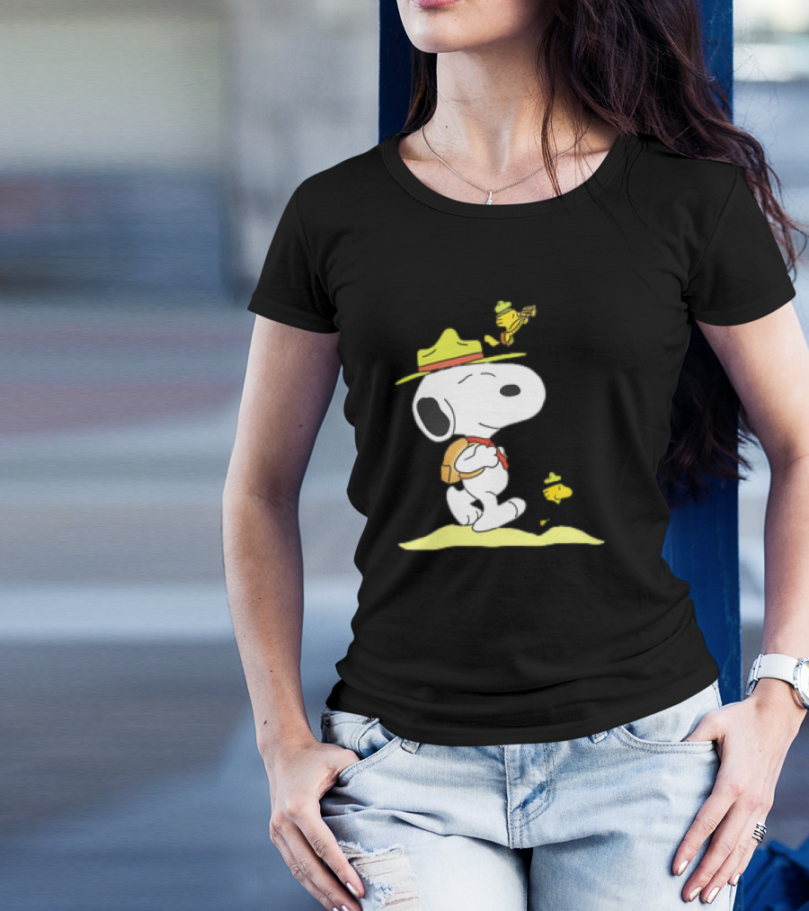 Snoopy And Woodstock Exploring Adventure Trail T-Shirt