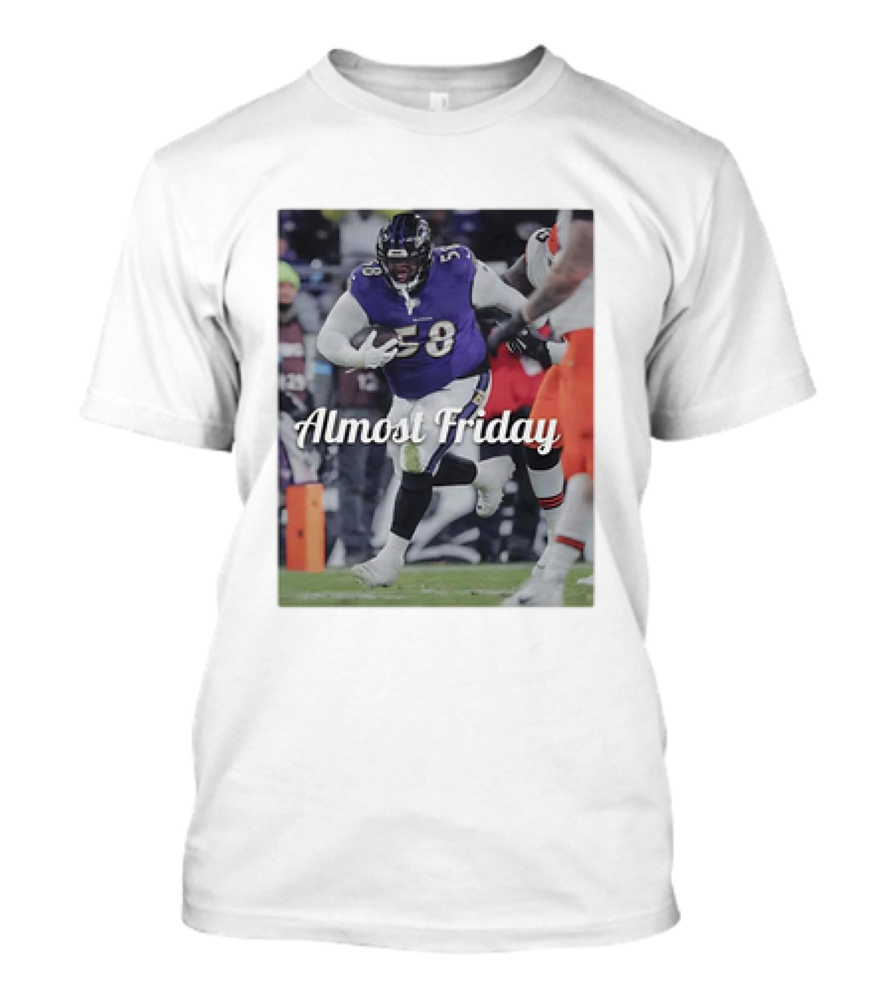 Michael Pierce Almost Friday Baltimore Ravens Big Fella T-Shirt