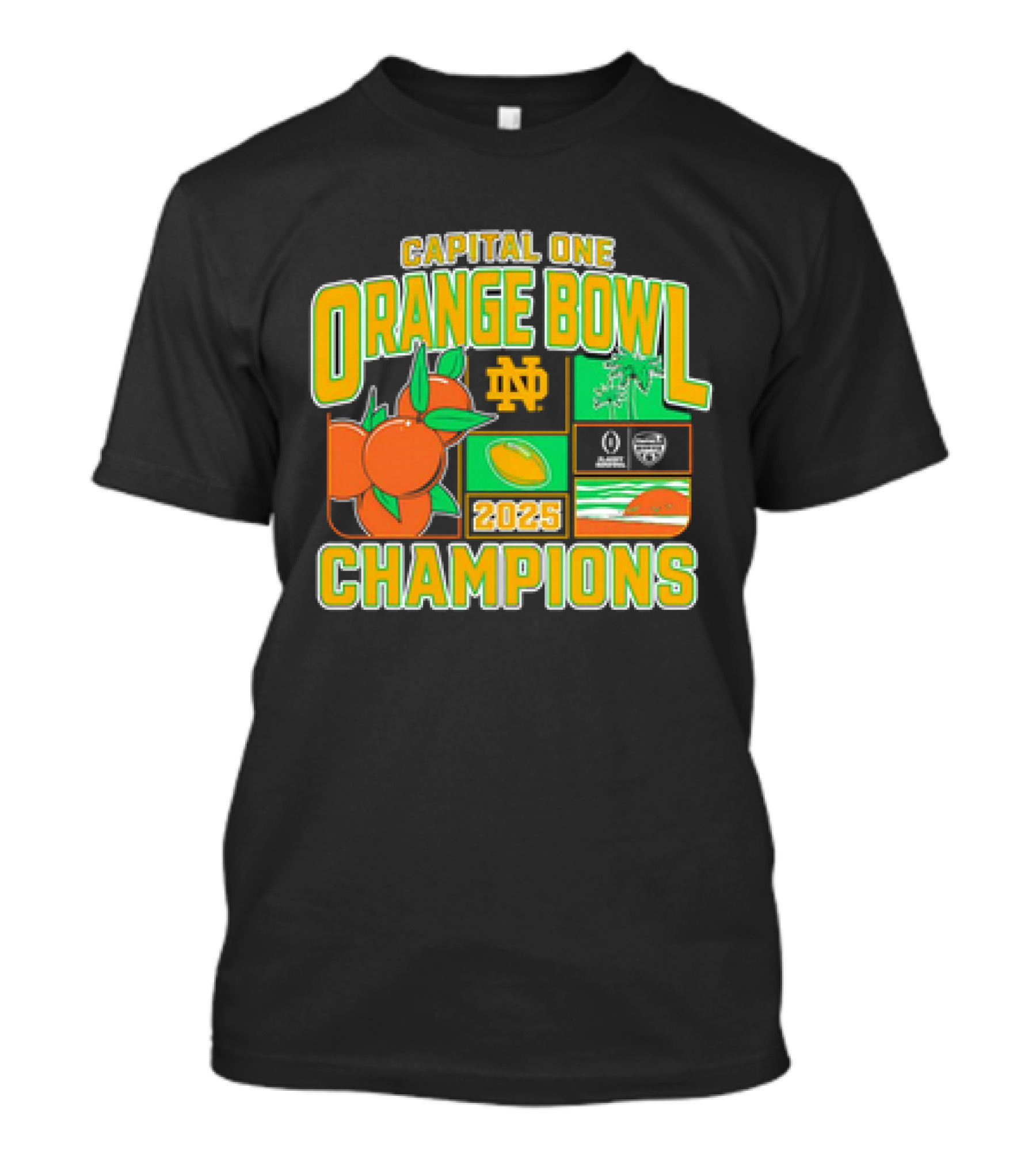 Notre Dame Fighting Irish 2025 Capital One Orange Bowl Champions T-Shirt