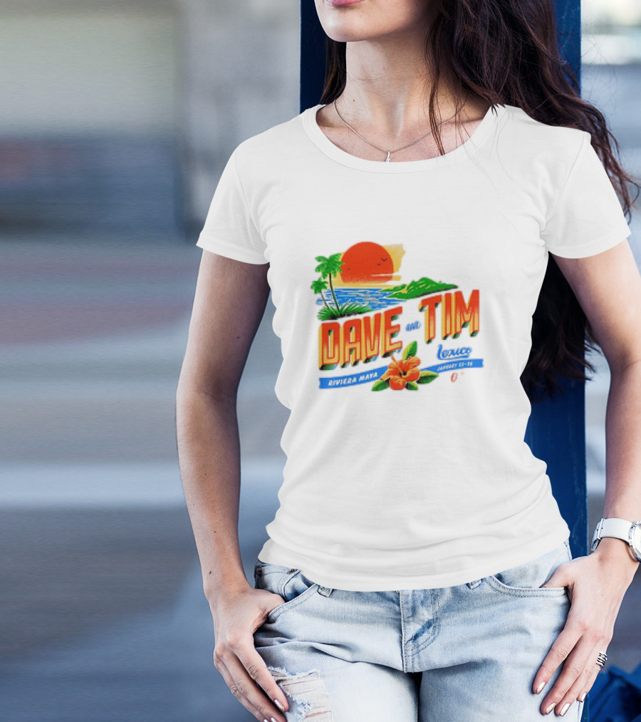 Dave Matthews And Tim Reynolds Riviera Maya Mexico January 23-25 Sunset 2025 T-Shirt