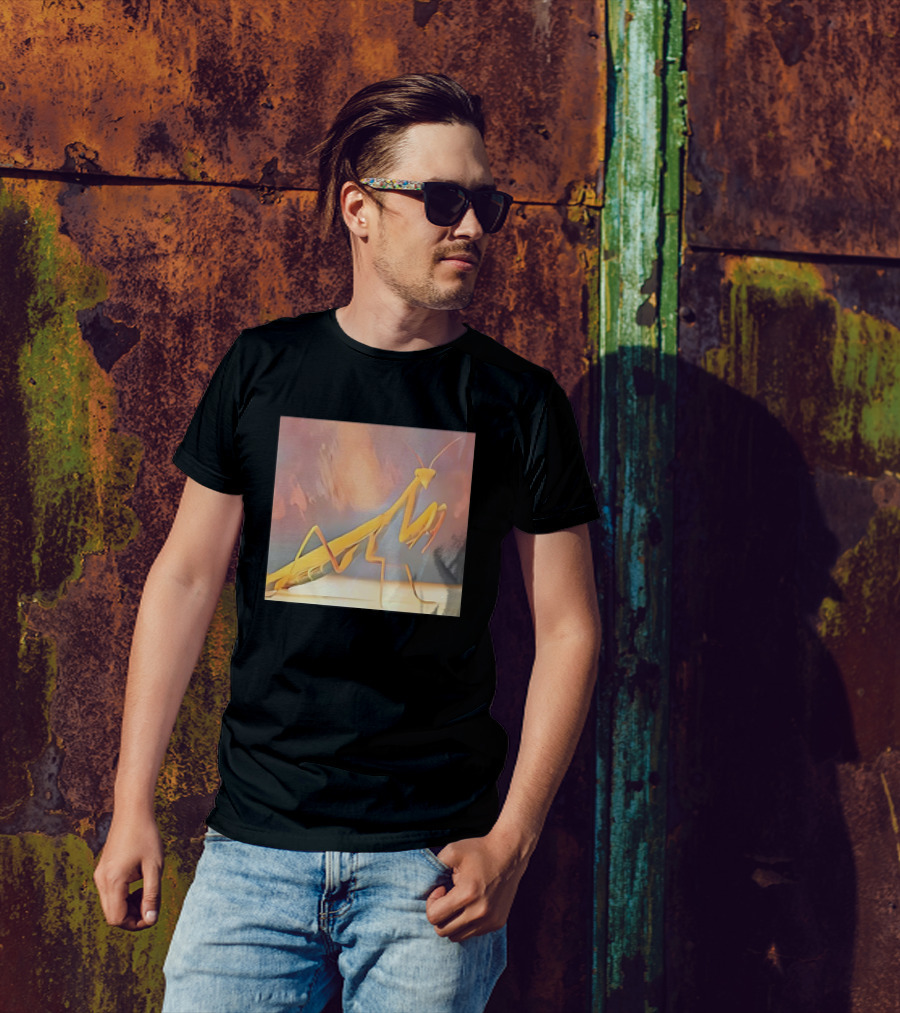 The Praying Mantis Abstract Pastel Insect T-Shirt