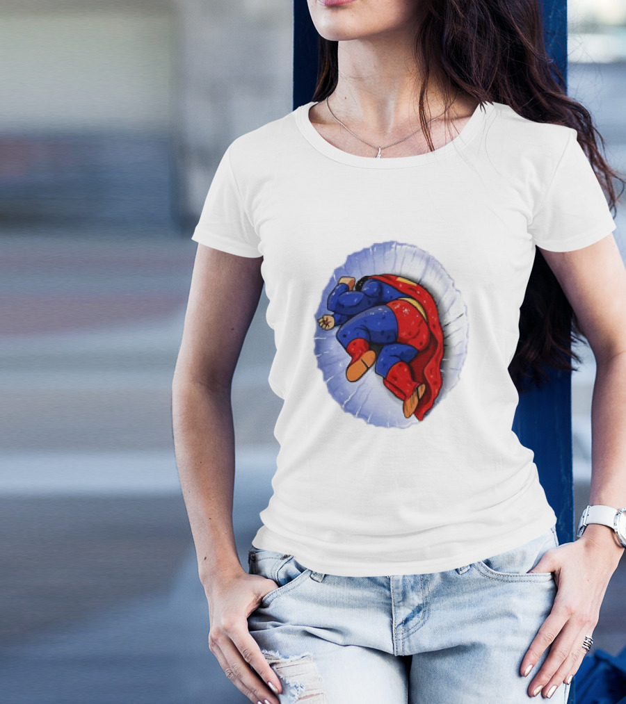 Superman X Yamcha Fallen Hero Parody Crossover T-Shirt