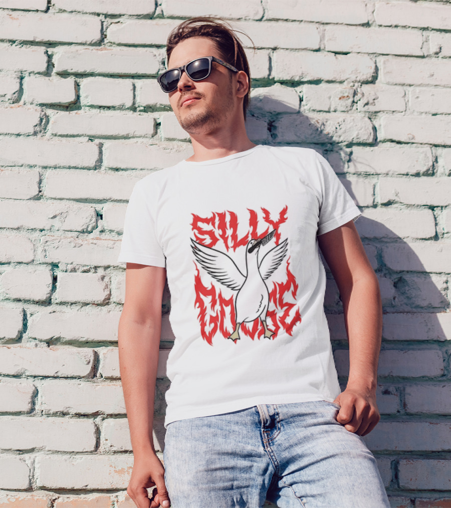 Silly Goose Tragic Girls Goose With Knife T-Shirt