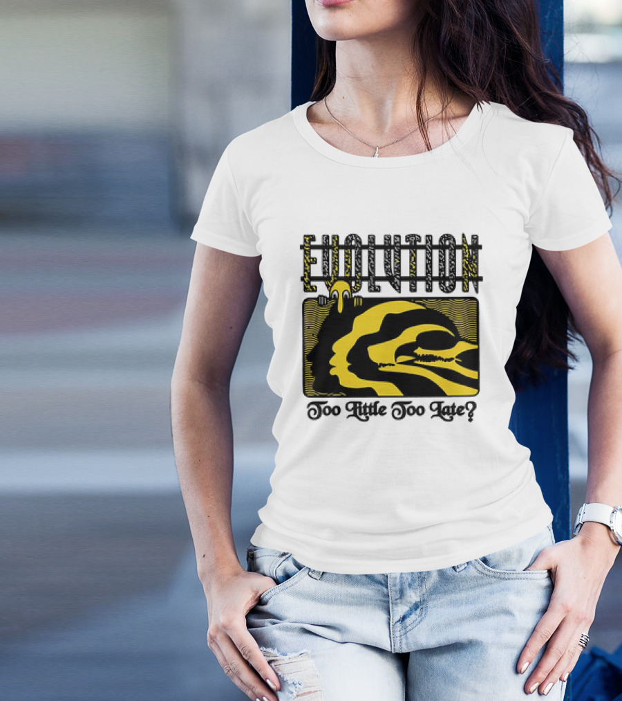 Evolution Too Little Too Late? Bold Yellow And Black T-Shirt