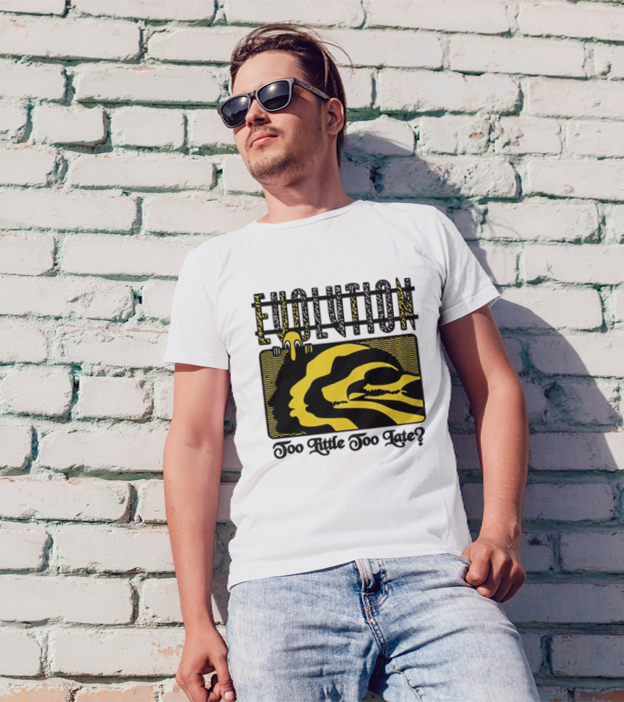 Evolution Too Little Too Late? Bold Yellow And Black T-Shirt