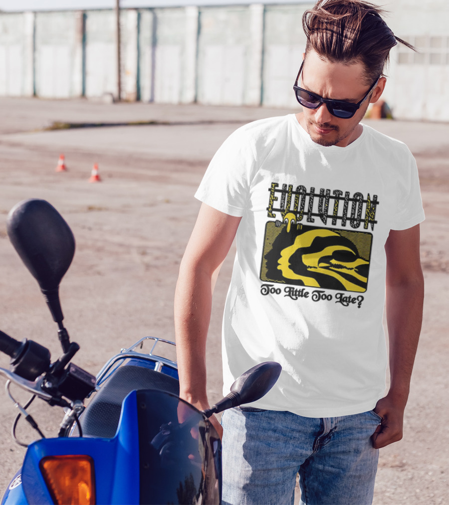 Evolution Too Little Too Late? Bold Yellow And Black T-Shirt