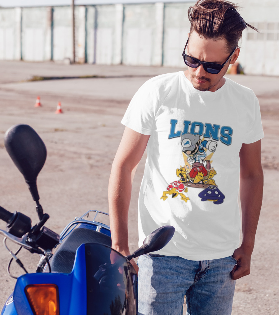 Lions Mario Stomps 49ers Chiefs Ravens T-Shirt