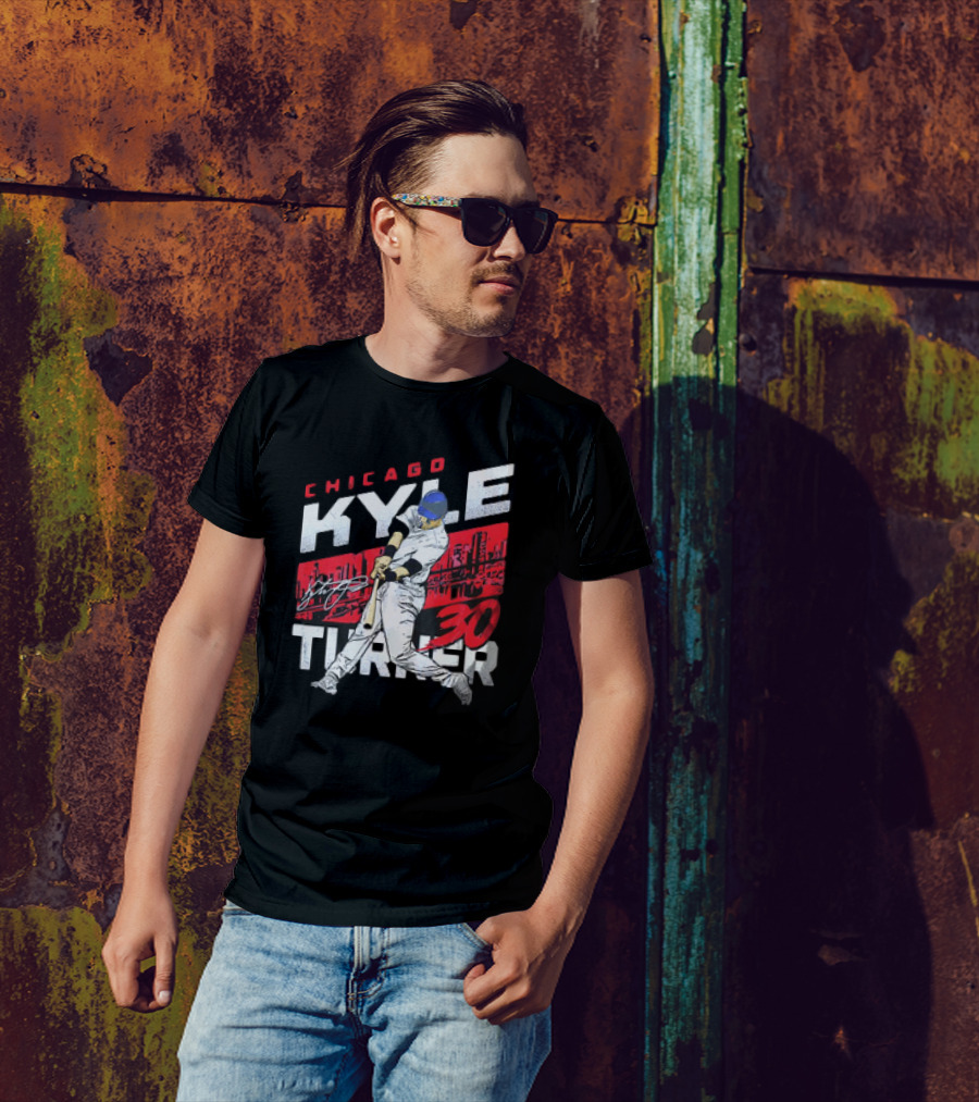 Chicago Kyle Tucker 30 Baseball City Skyline Signature T-Shirt
