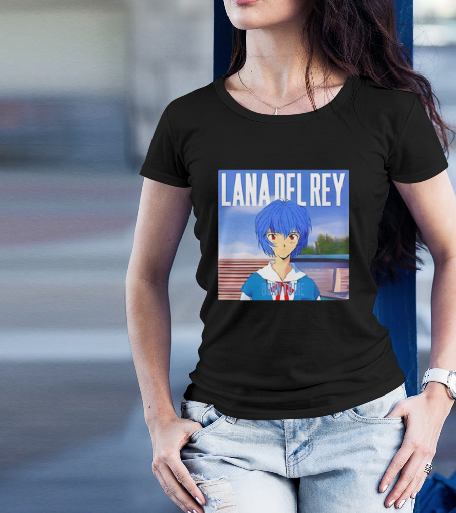 Lana Del Rey Born To Die Anime Rei Ayanami Blue Hair T-Shirt