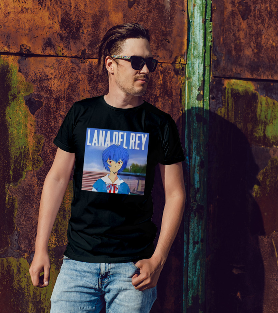Lana Del Rey Born To Die Anime Rei Ayanami Blue Hair T-Shirt