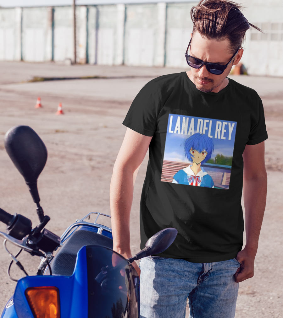 Lana Del Rey Born To Die Anime Rei Ayanami Blue Hair T-Shirt