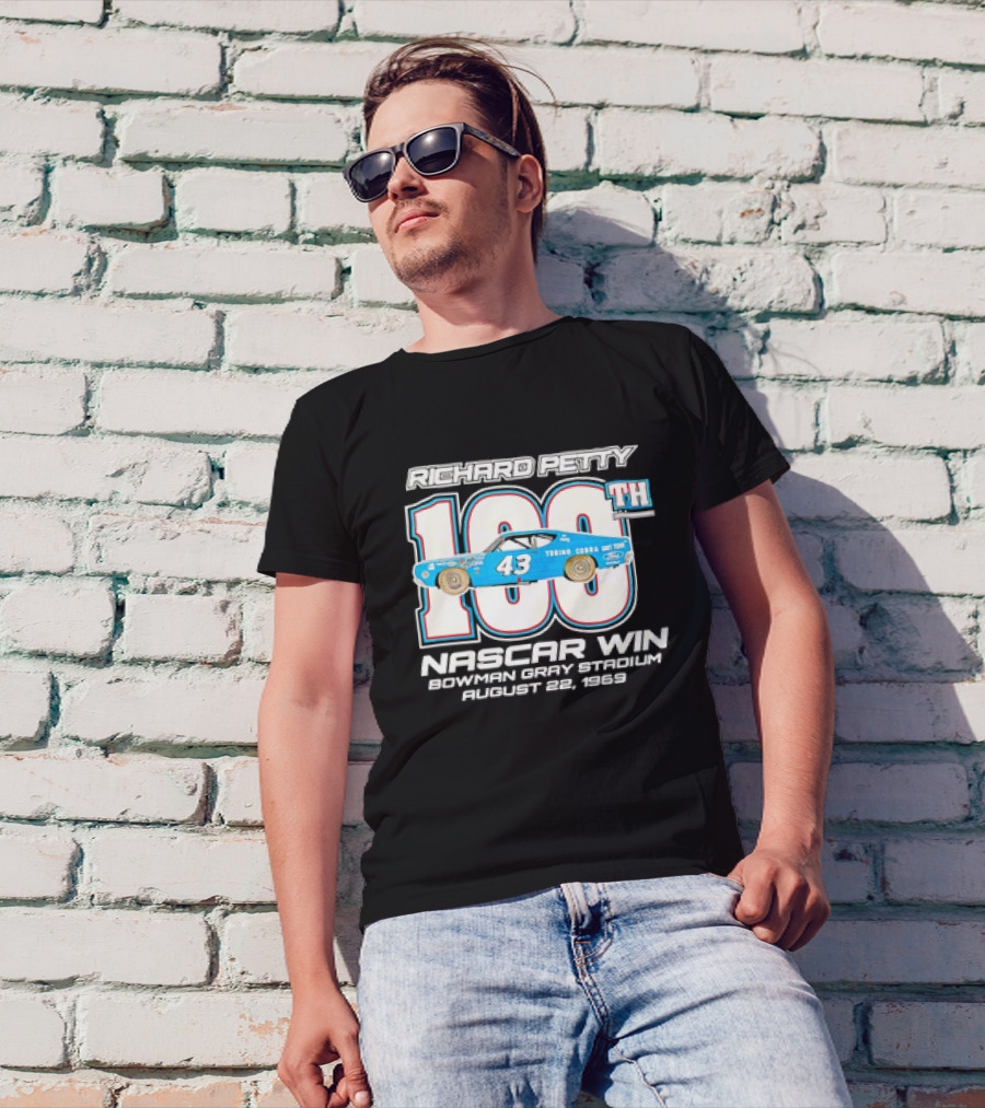 Richard Petty 100th NASCAR Win Bowman Gray Stadium August 22 1969 T-Shirt