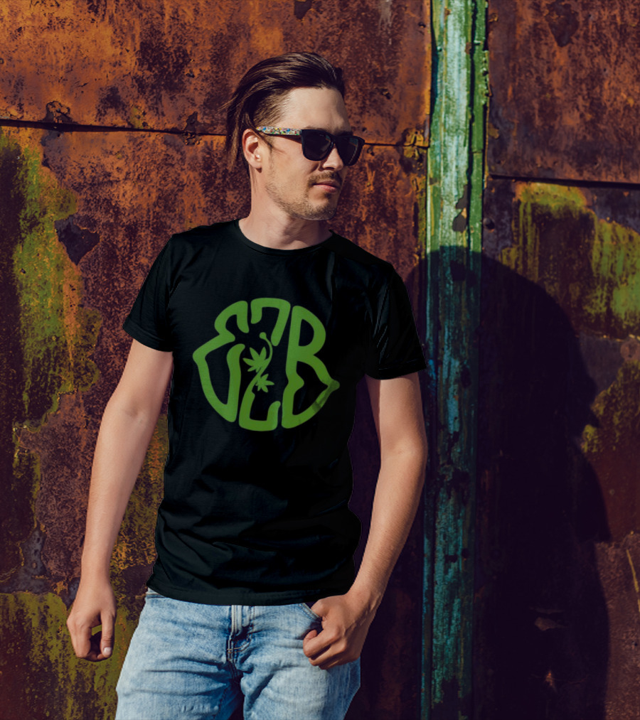 "420 Exclusive EZB Branding With Cannabis Motif" T-Shirt