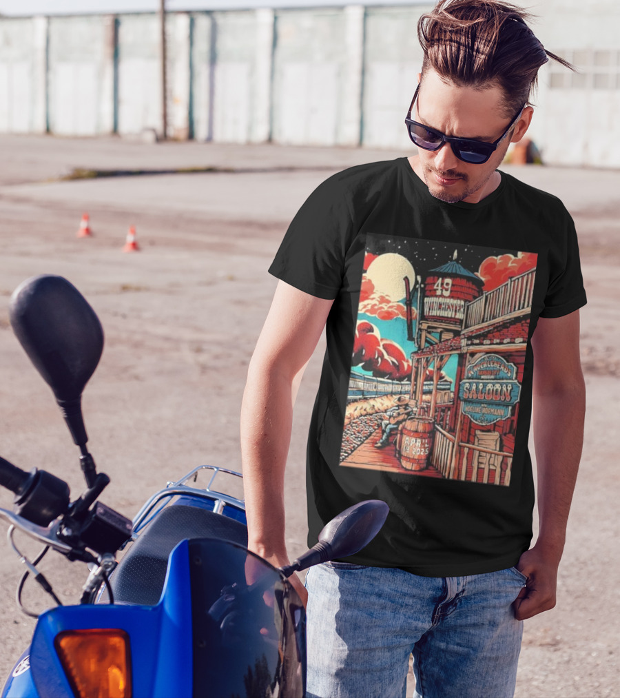 49 Winchester Knuckleheads Saloon Kansas City April 19 2025 Event With Noelene Hofmann T-Shirt