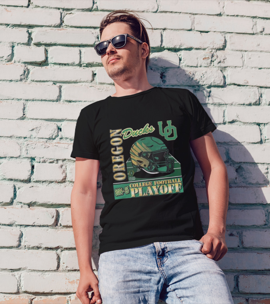 Oregon Ducks 2024-25 College Football Playoff Helmet NCAA Division T-Shirt