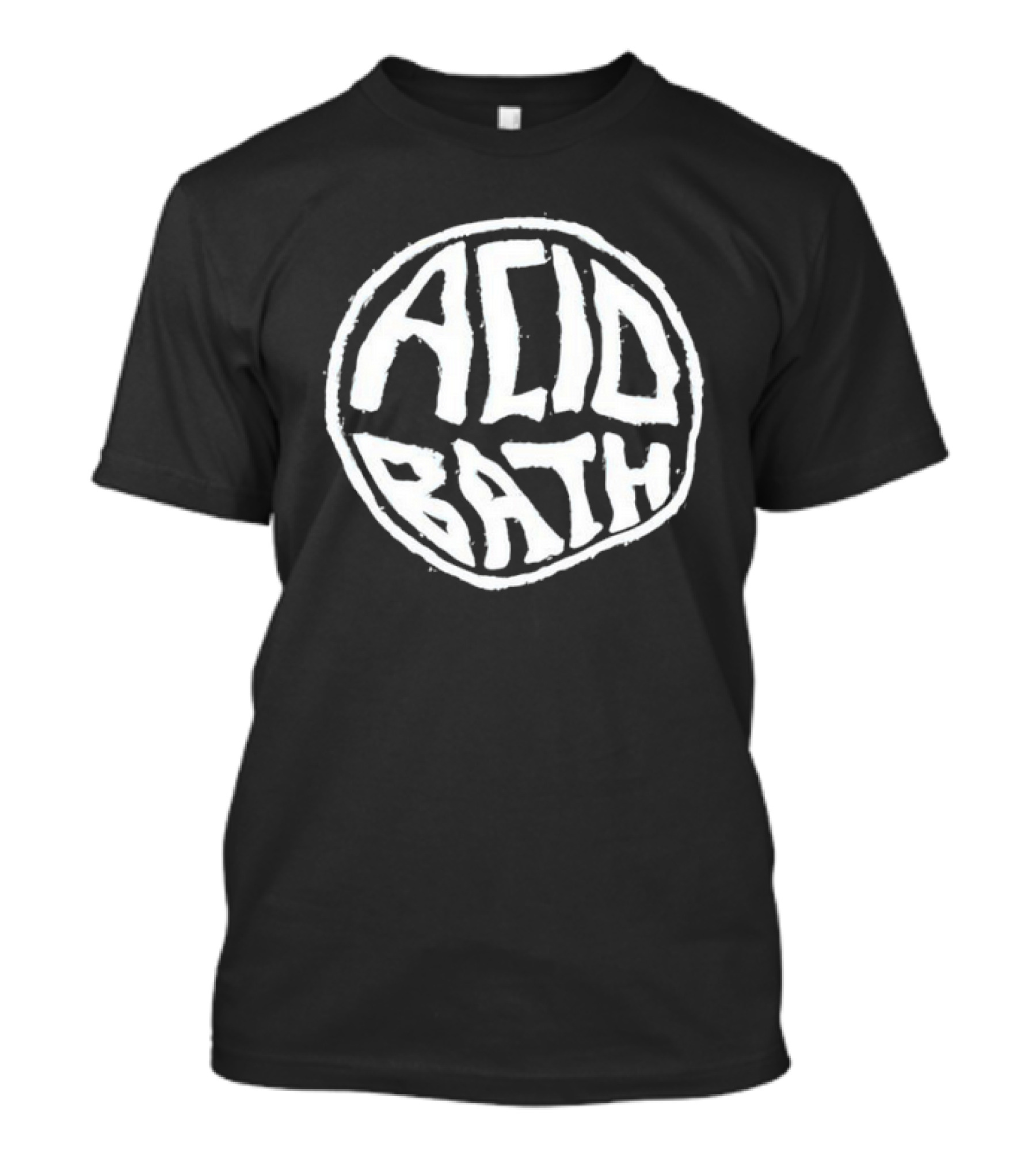 Acid Bath Circular Text Style T-Shirt