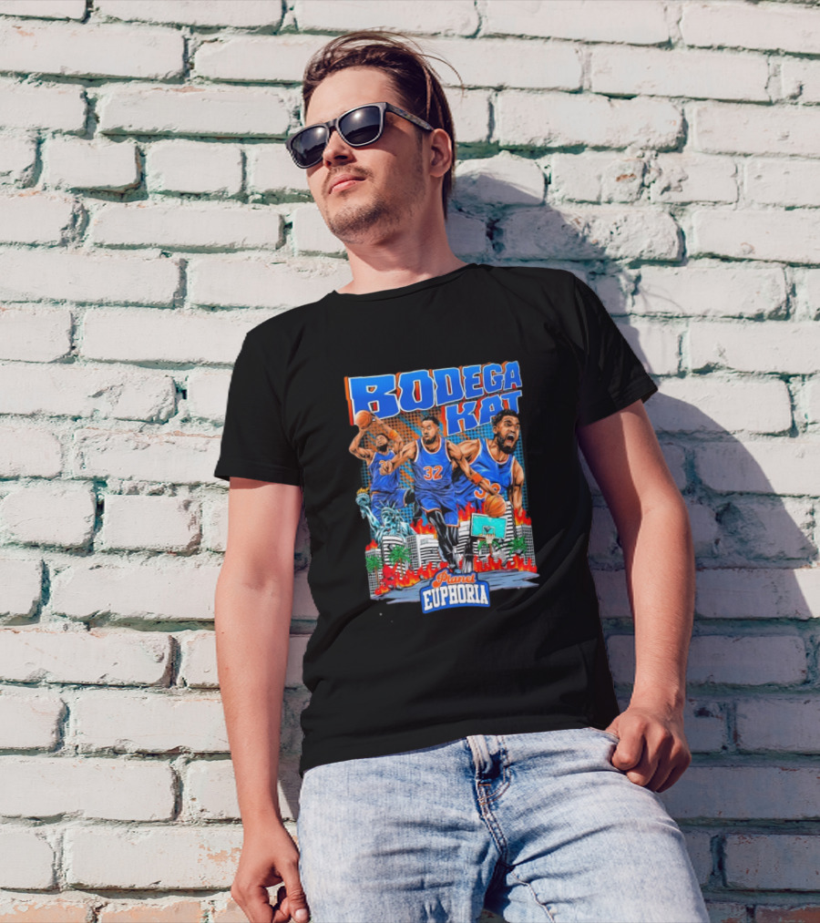 Bodega Kat Basketball Energy Planet Euphoria Action Player Number 32 T-Shirt