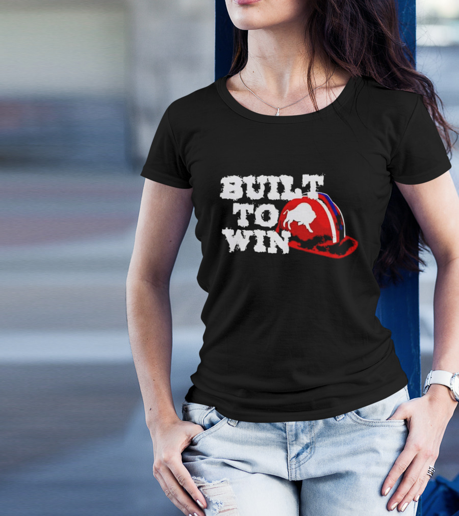 Built To Win Buffalo Bills Helmet Logo T-Shirt