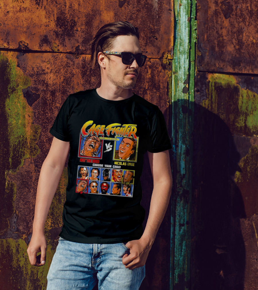 Cage Fighter Console Tour Edition Not The Bees Vs Nicolas Rage Choose Your Cage T-Shirt