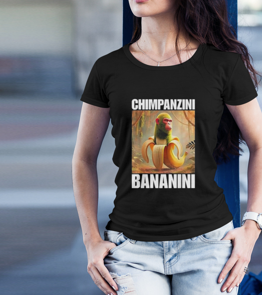 Chimpanzini Bananini Italian Brainrot Jungle Fusion T-Shirt