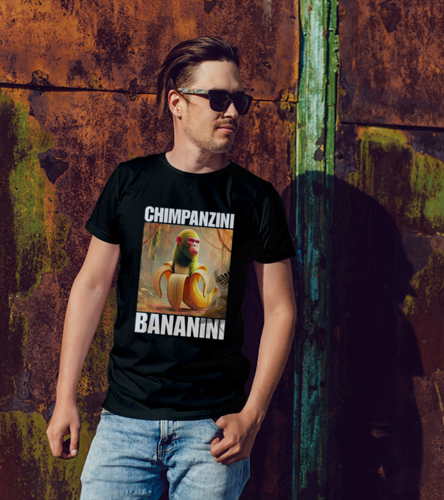 Chimpanzini Bananini Italian Brainrot Jungle Fusion T-Shirt