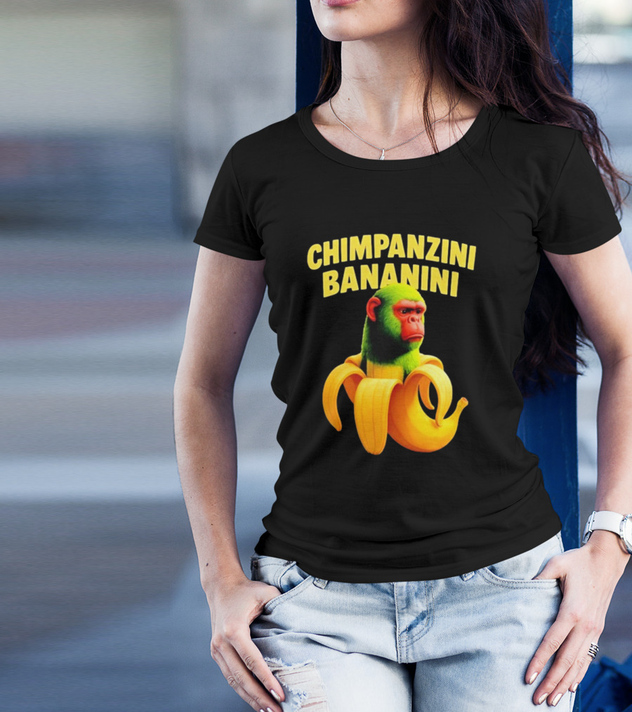 Chimpanzini Bananini Fun Italian Brandnot Style T-Shirt