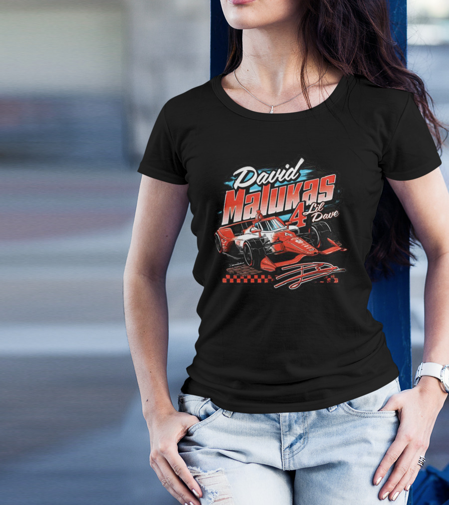 David Malukas Racecar 4 Lil Dave Racing Tribute Motorsports T-Shirt