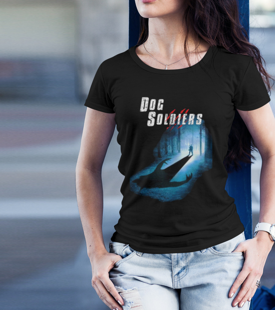 Dog Soldiers Werewolf Shadow In Forest Scene T-Shirt
