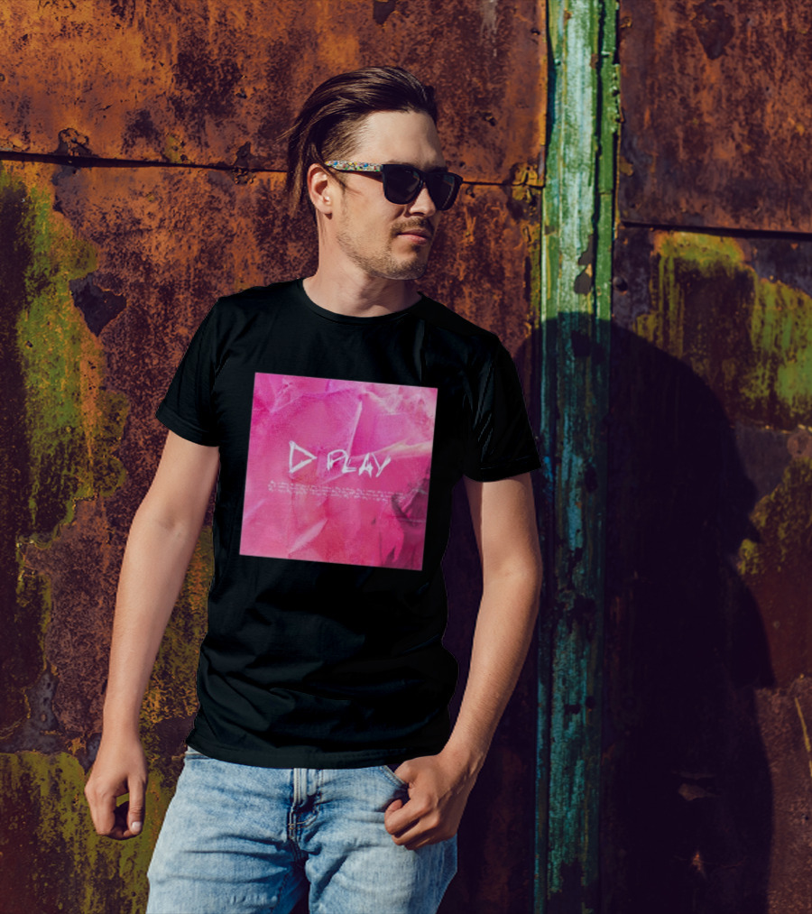 ED Sheeran Play Album Cover Pink Photo T-Shirt