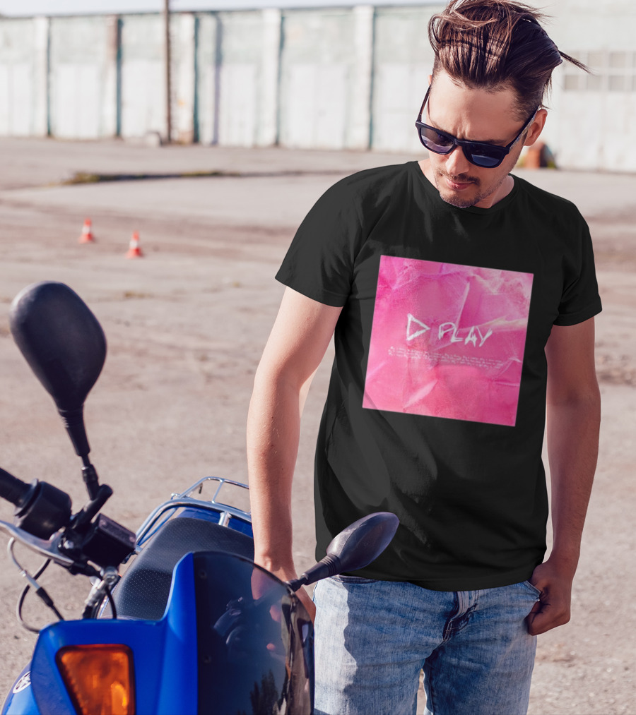 ED Sheeran Play Album Cover Pink Photo T-Shirt