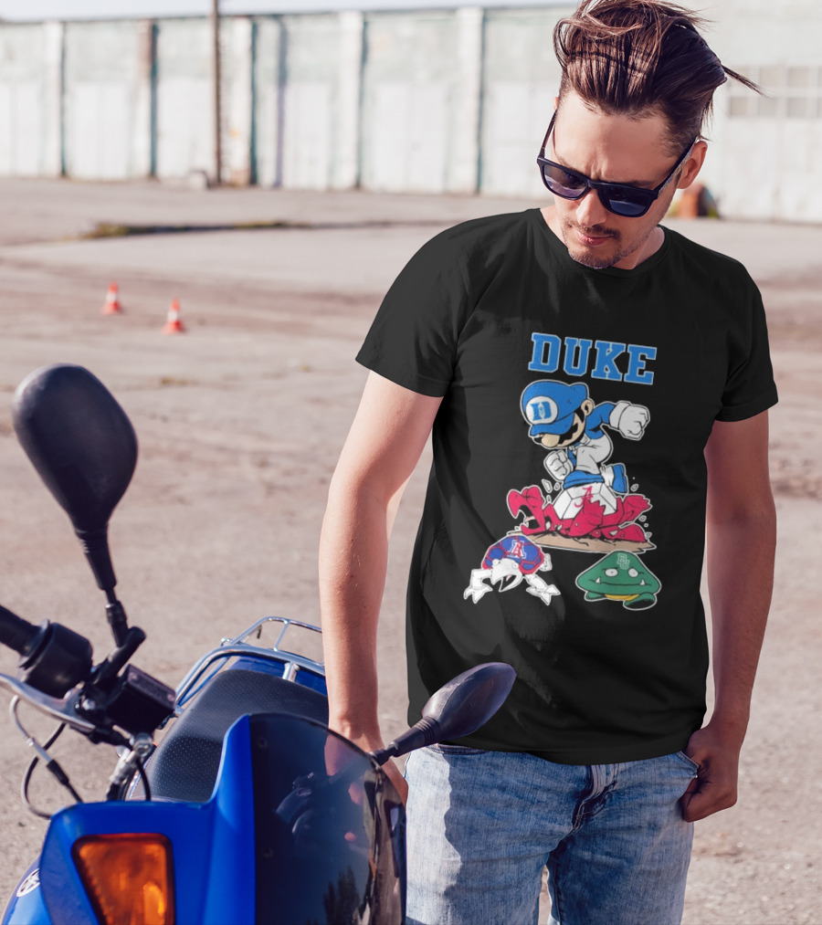 Duke Blue Devils Super Mario Crushing Arizona Wildcats Baylor T-Shirt