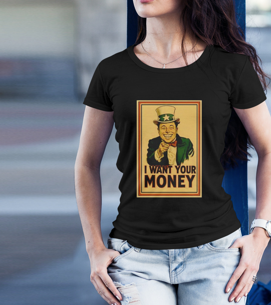 Elon Musk Uncle Sam I Want Your Money Style T-Shirt
