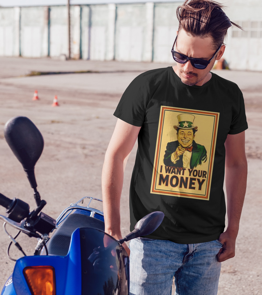 Elon Musk Uncle Sam I Want Your Money Style T-Shirt