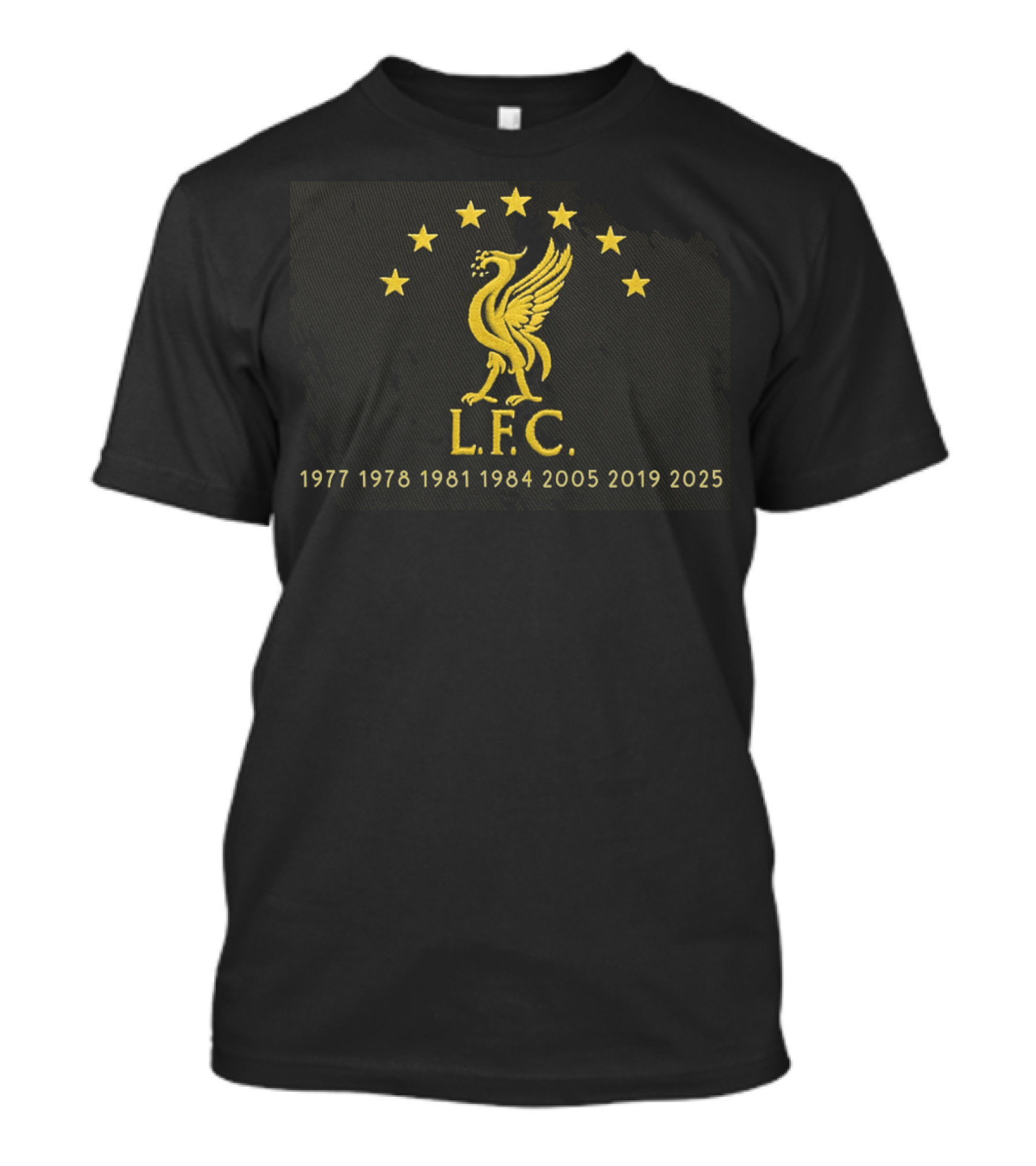LFC 1977 1978 1981 1984 2005 2019 2025 Seven Times Champions League Stars T-Shirt