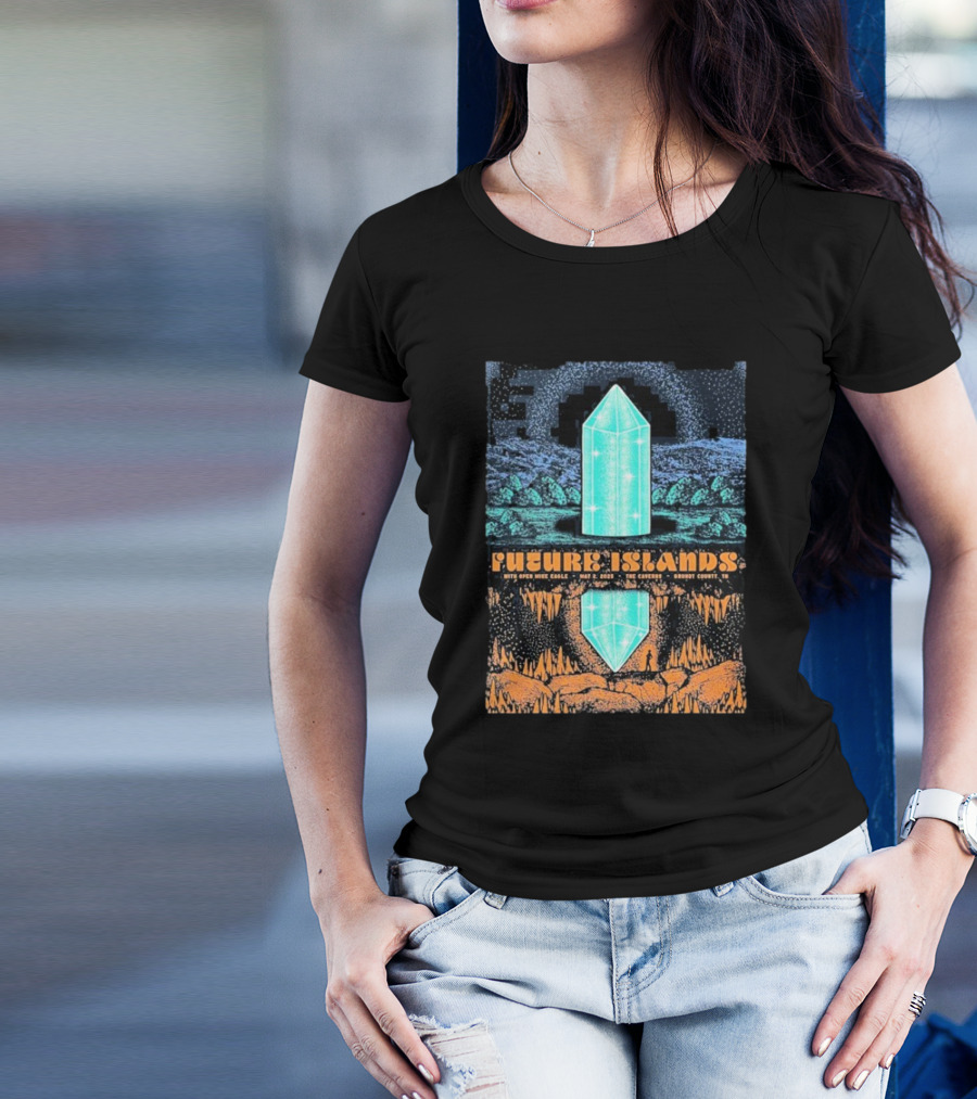 Future Islands With Open Mike Eagle May 2 2025 The Caverns Grundy County TN By Status Serigraph T-Shirt