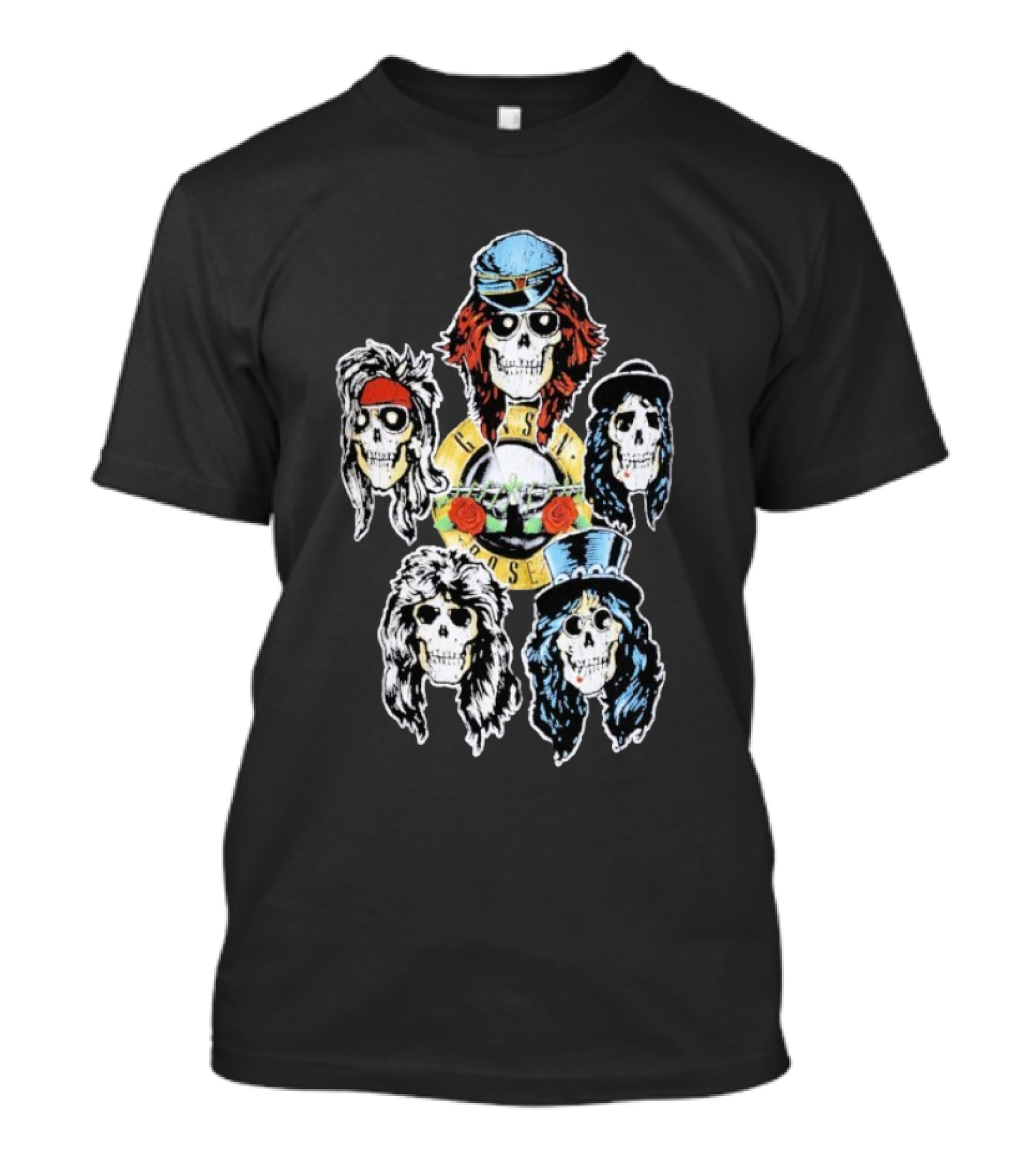 Guns N’ Roses Skull Heads With Logo And Classic Band Member Styles T-Shirt