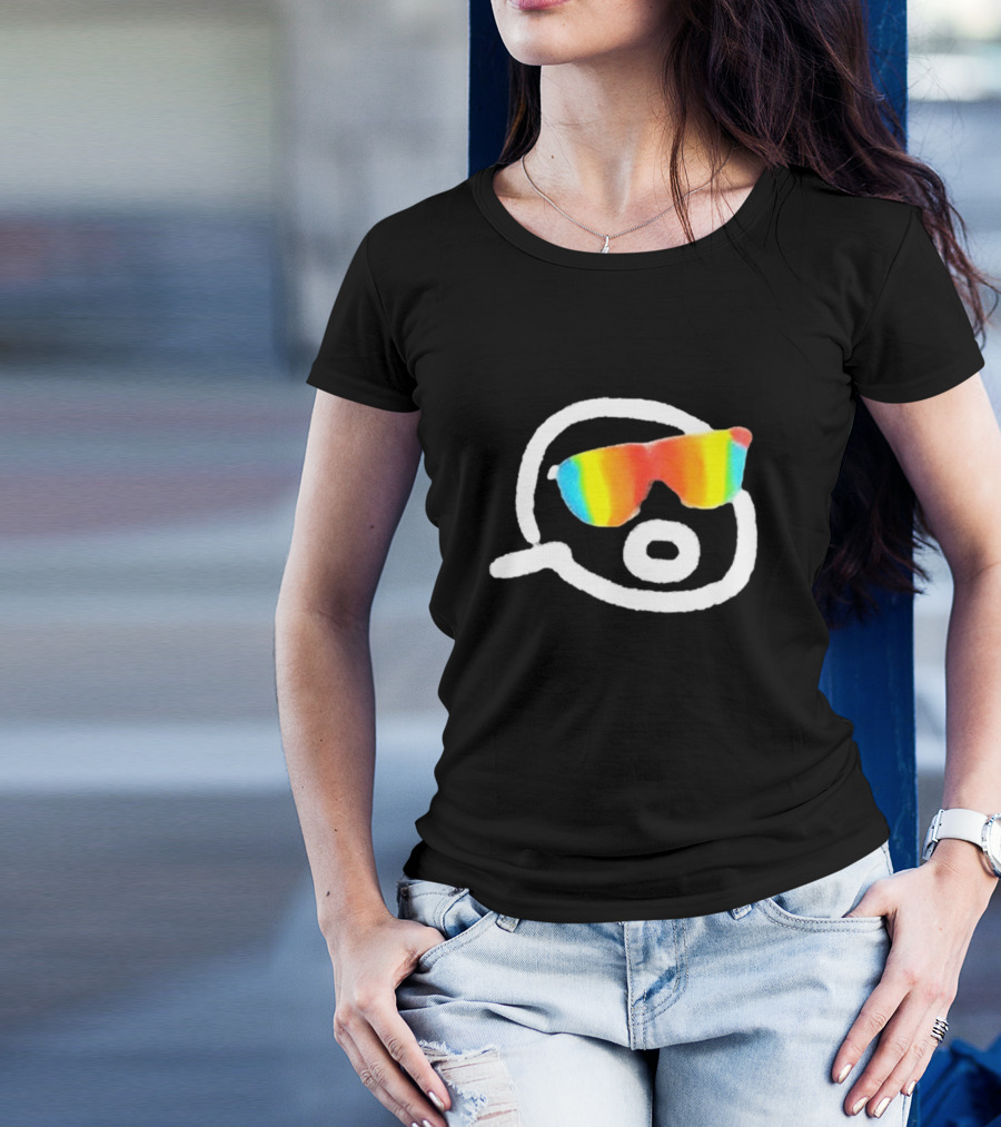 Gorklon Rainbow Sunglasses Sketch Retro Style T-Shirt