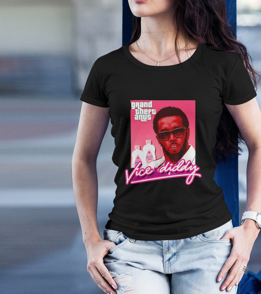 Grand Theft Anus Vice Diddy Johnson's Baby Oil Parody T-Shirt