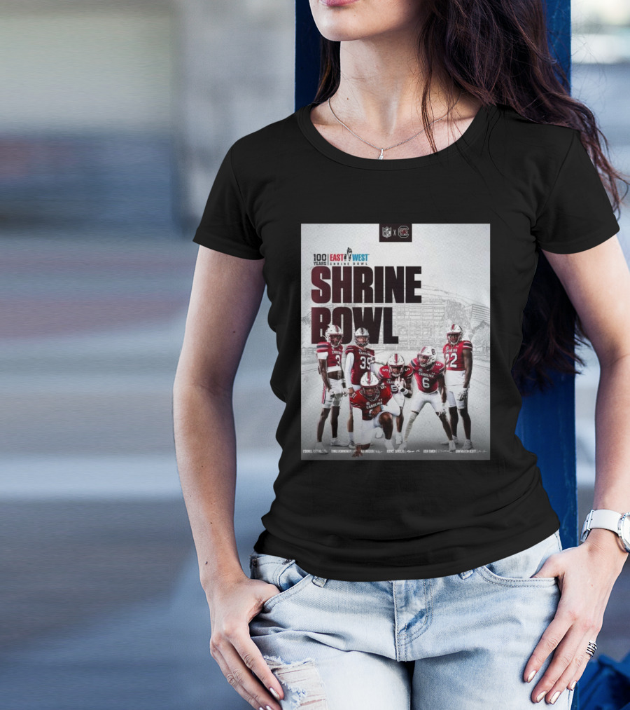 100 Years East West Shrine Bowl NFL X Gamecock Football O’Donnell Tonka Hemingway Kaba Signatures T-Shirt