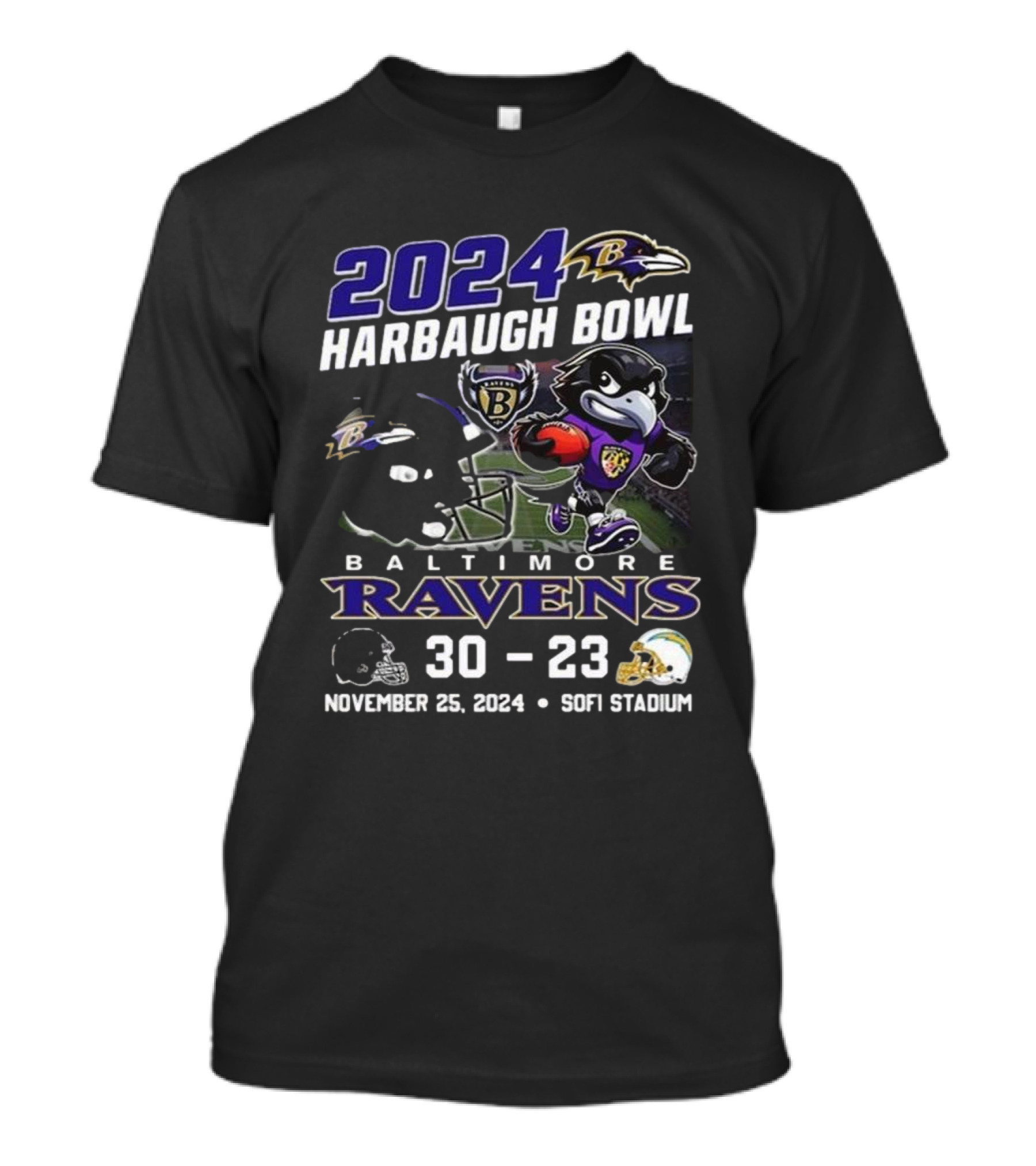 2024 Harbaugh Bowl Baltimore Ravens 30-23 November 25 SoFi Stadium T-Shirt