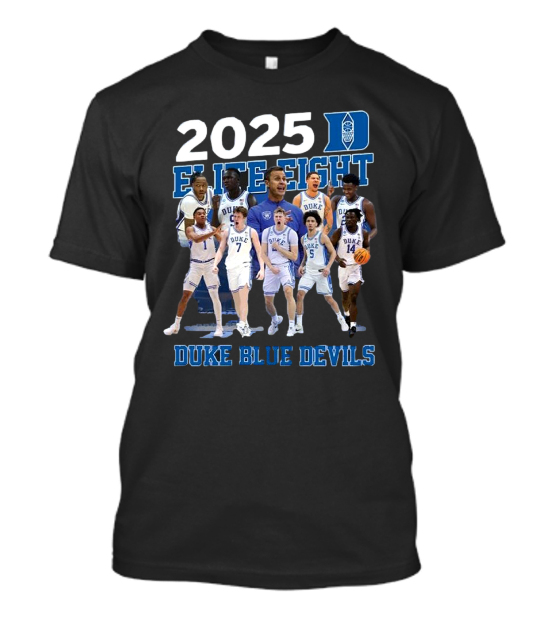 2025 Elite Eight Duke Blue Devils Men’s Basketball Team Players Celebration T-Shirt