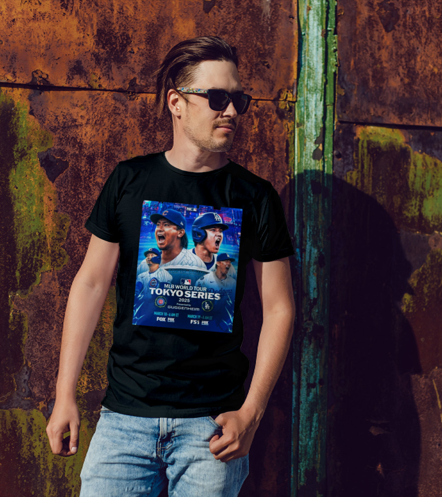 MLB World Tour Tokyo Series 2025 Los Angeles Dodgers Vs Chicago Cubs At Tokyo Dome March 18-19 Fox Sports T-Shirt